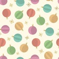 Merry Christmas tree toys pattern Happy new year holidays elements background. Merry Christmas background Royalty Free Stock Photo